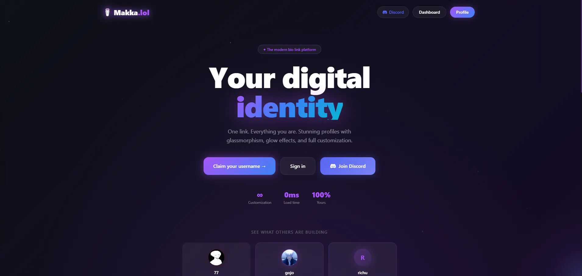 Makka.lol — Your Digital Identity product banner