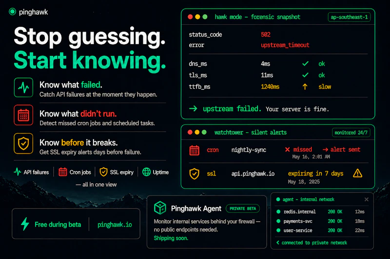 Pinghawk — Know Why APIs Break screenshot 5