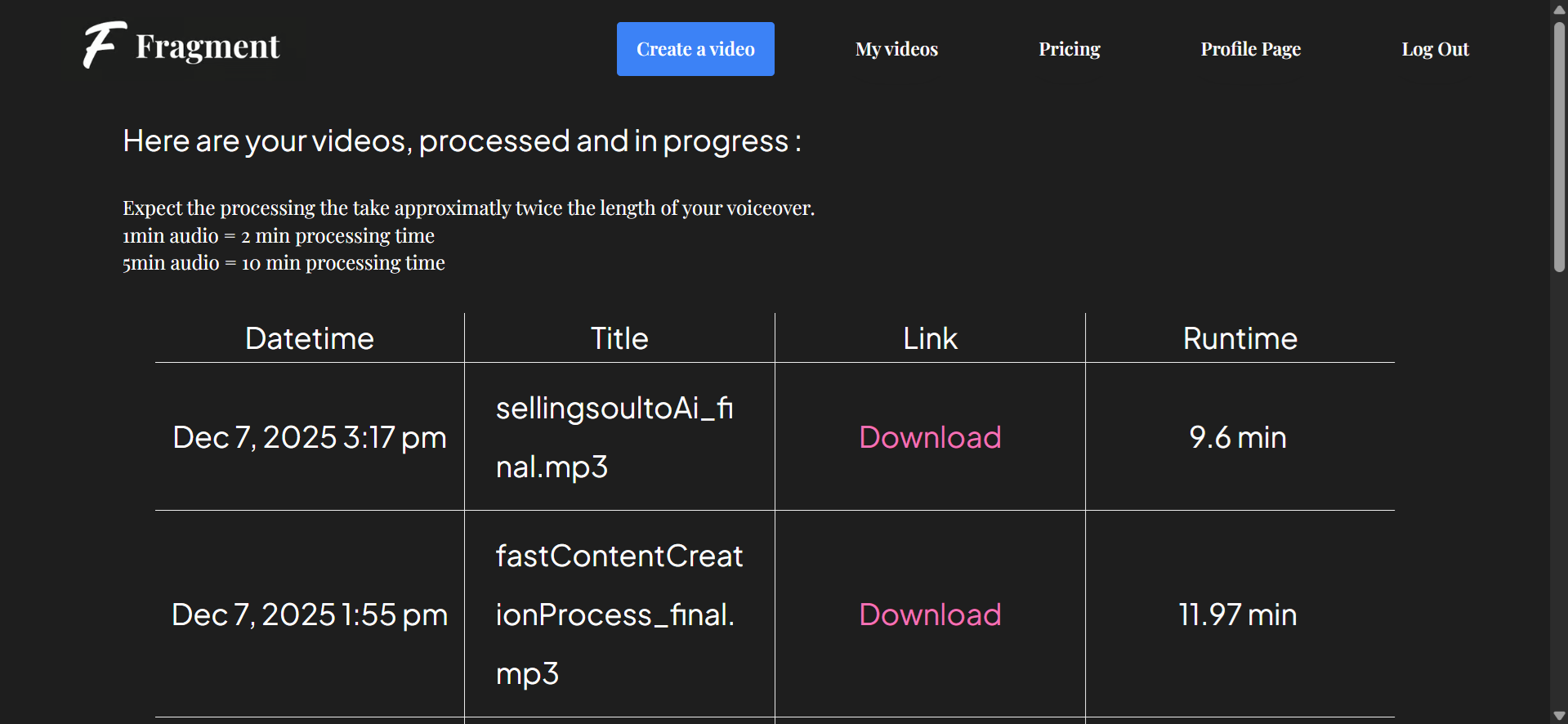 Fragment - Screenshot 3 showing product features and functionality