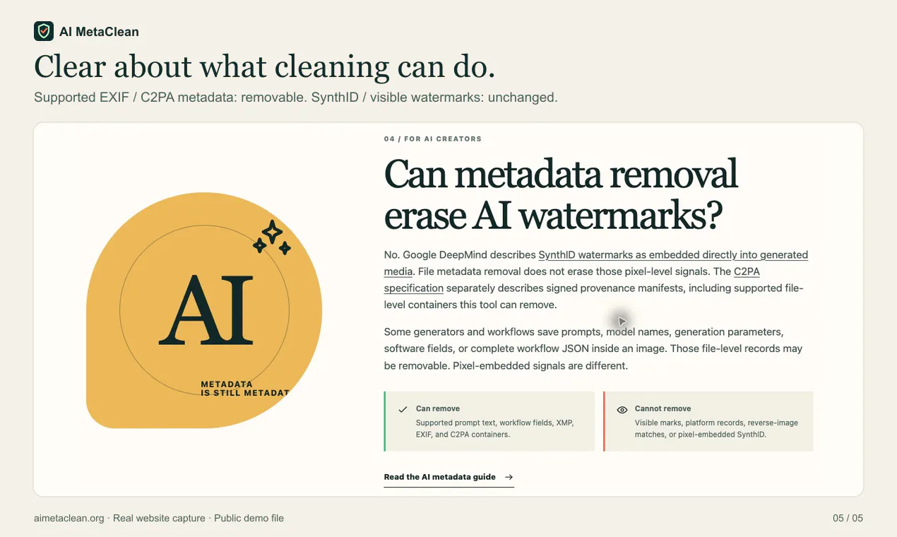 AI MetaClean gallery image