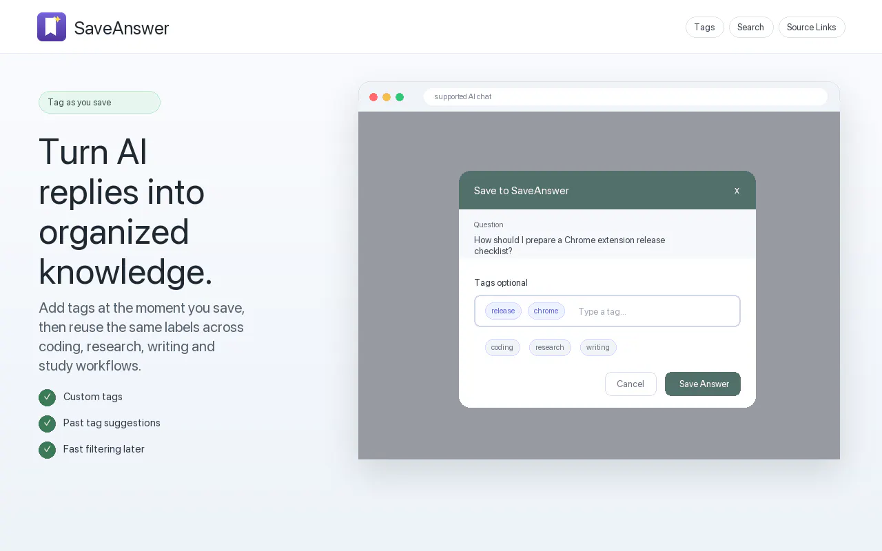 SaveAnswer gallery image
