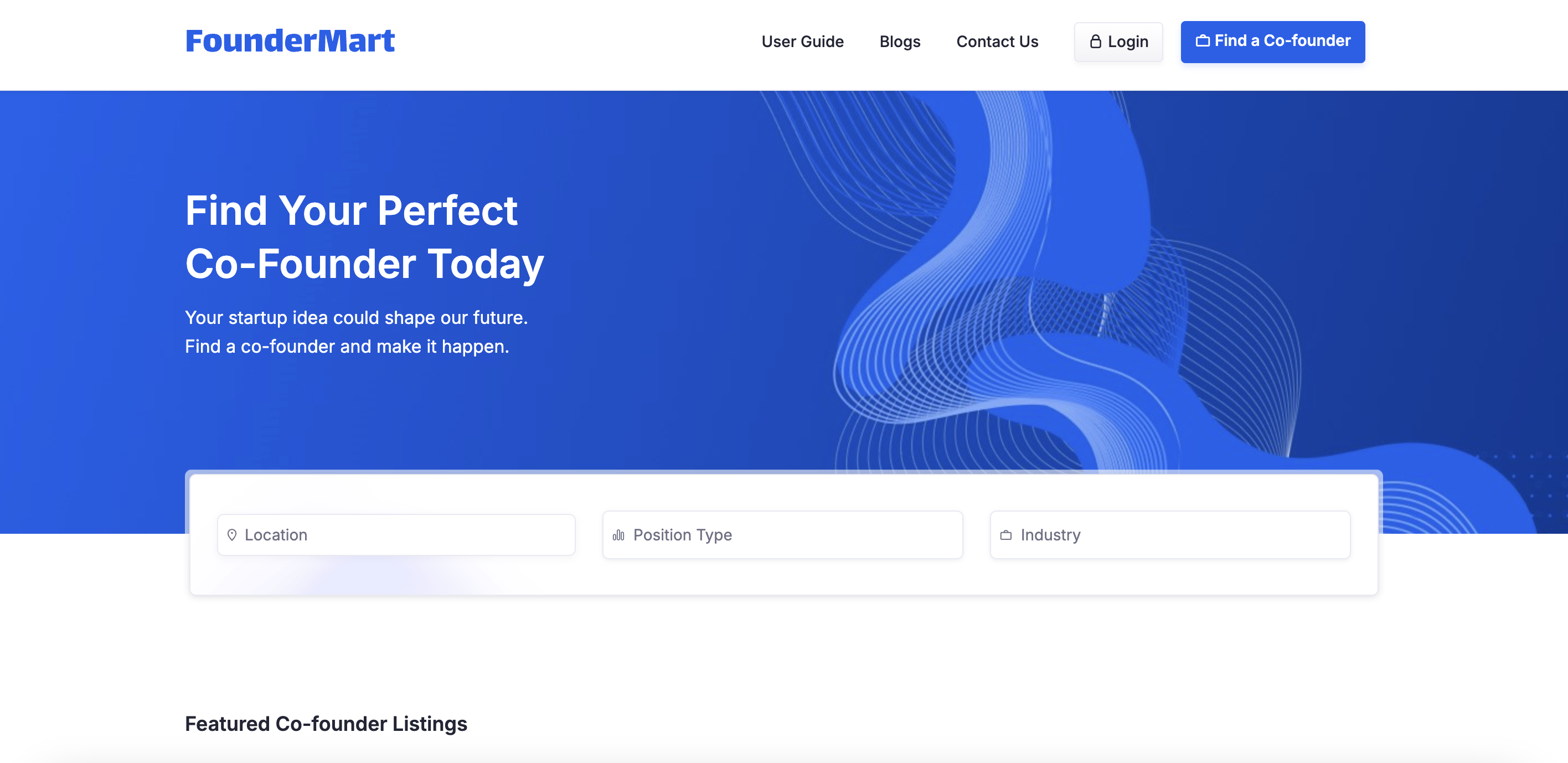 FounderMart - Main product screenshot demonstrating key features and user interface