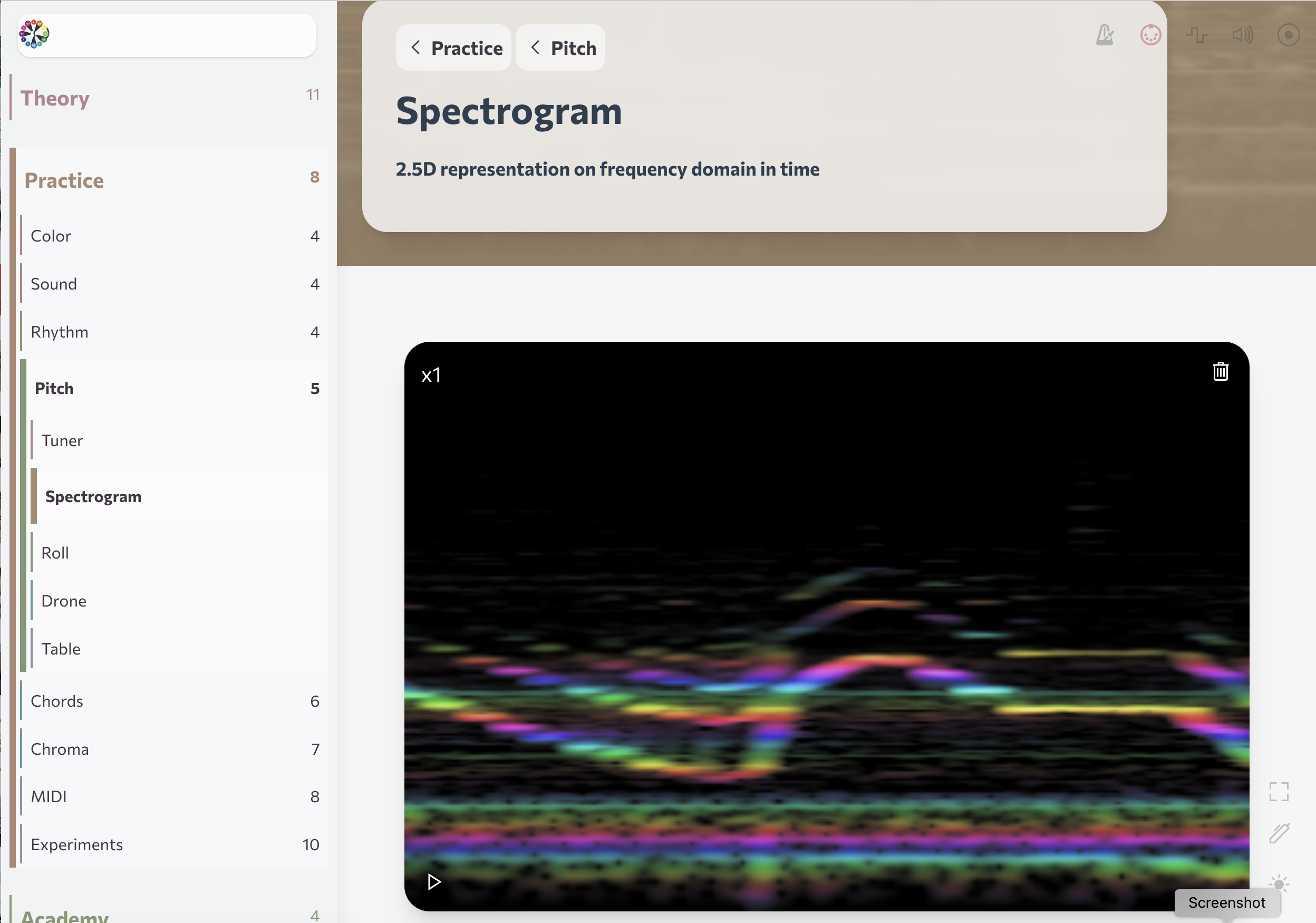 Chromatone - Visual music language to learn, explore and express with मीडिया 5
