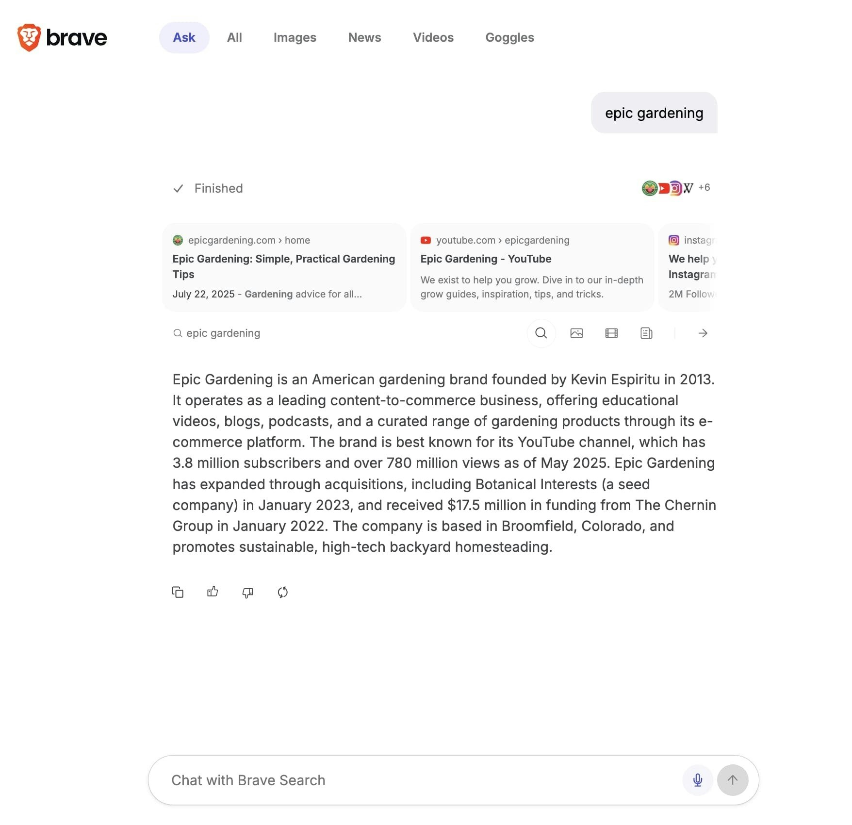 Média Demander un brave - Votre moteur de recherche est maintenant une conversation 9