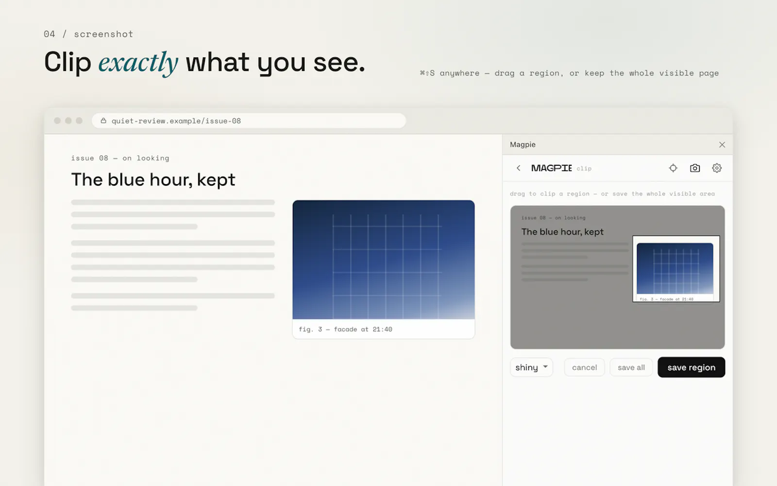 Magpie screenshot 2