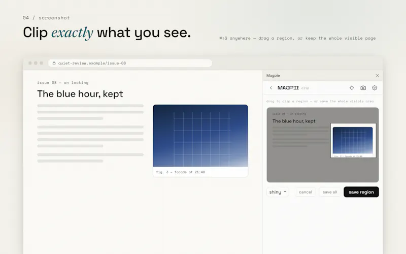 Magpie screenshot 2