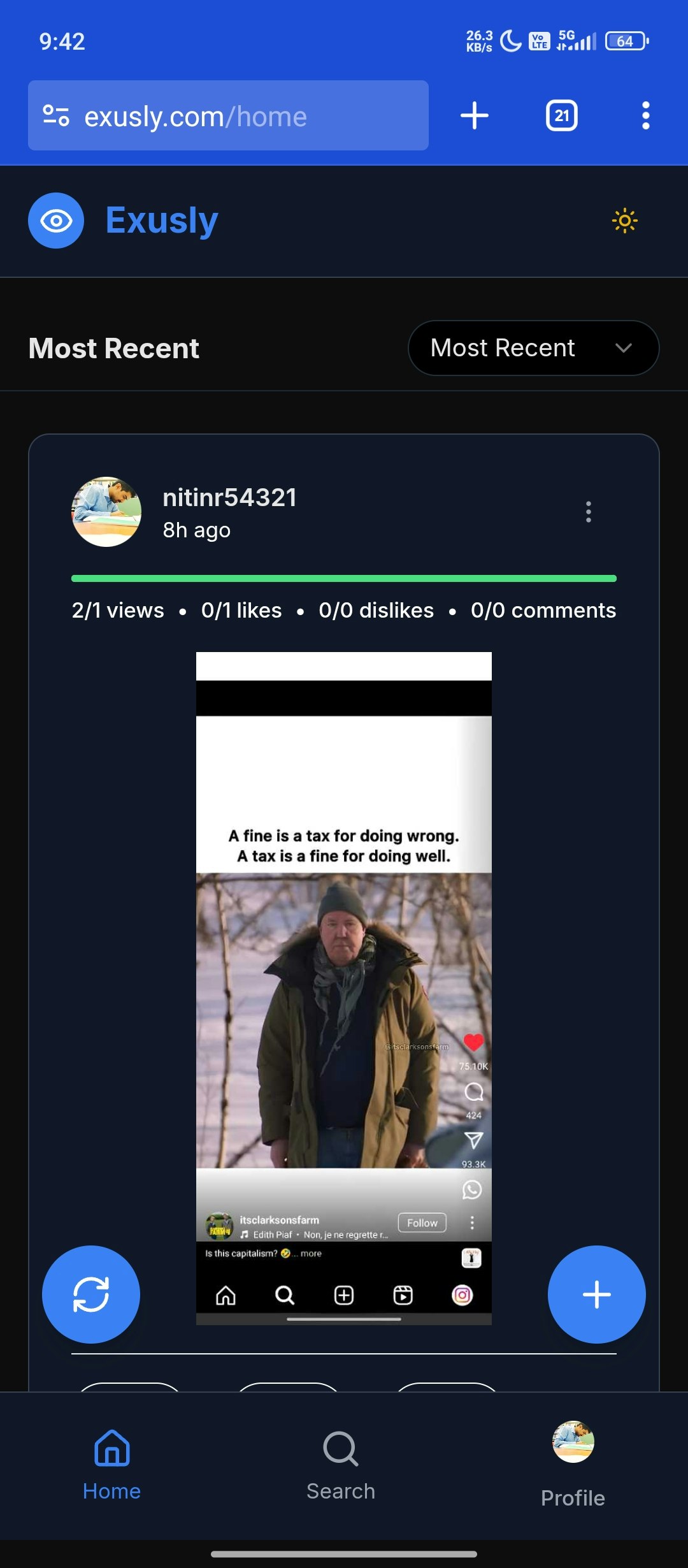 Exusly - Screenshot 2 showing product features and functionality