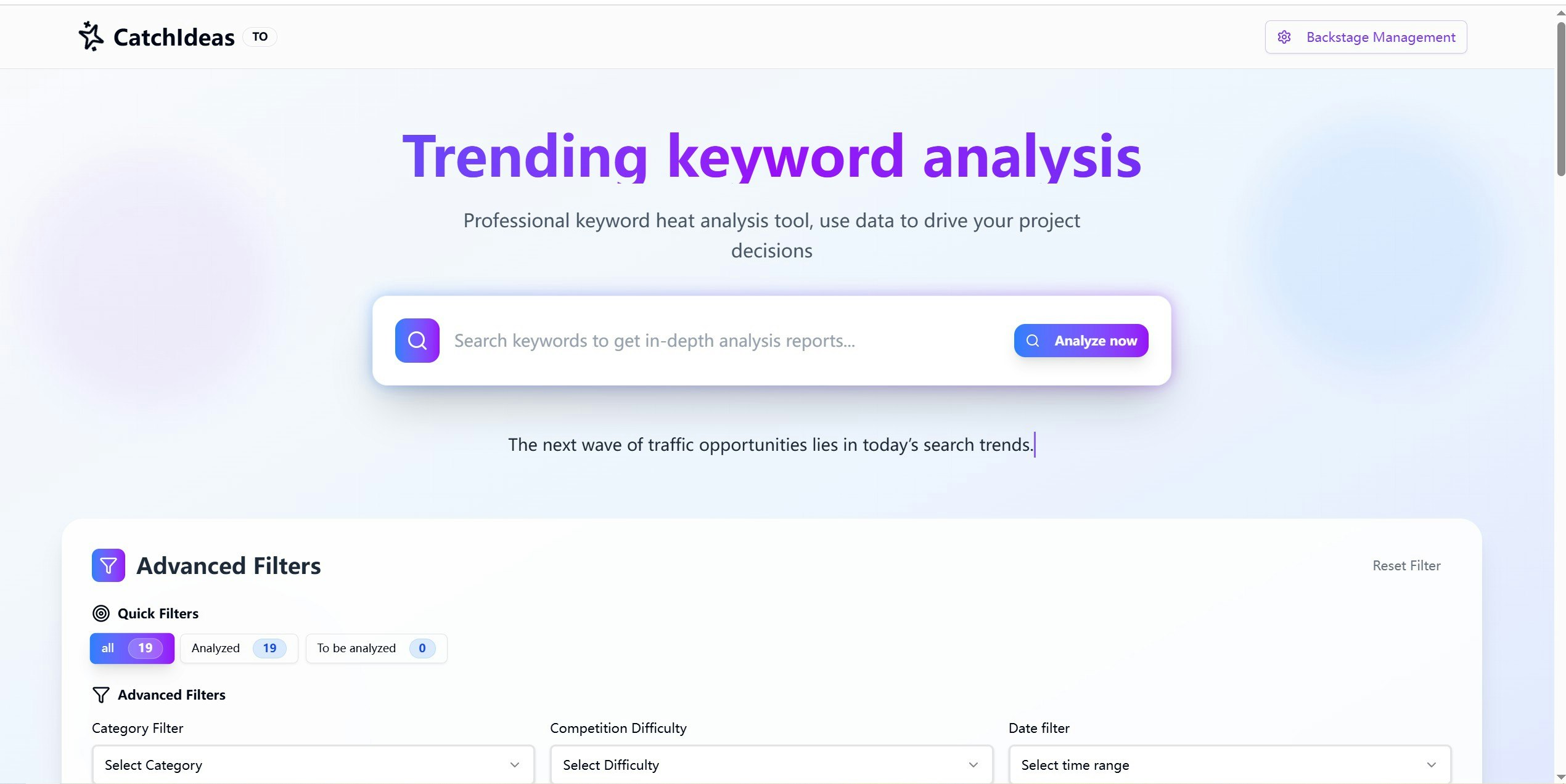 Catchideas - Analisi della domanda di parole chiave per idee di progetto attuabili media 1