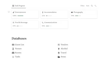 Indian Wedding Planner - Notion Template gallery image