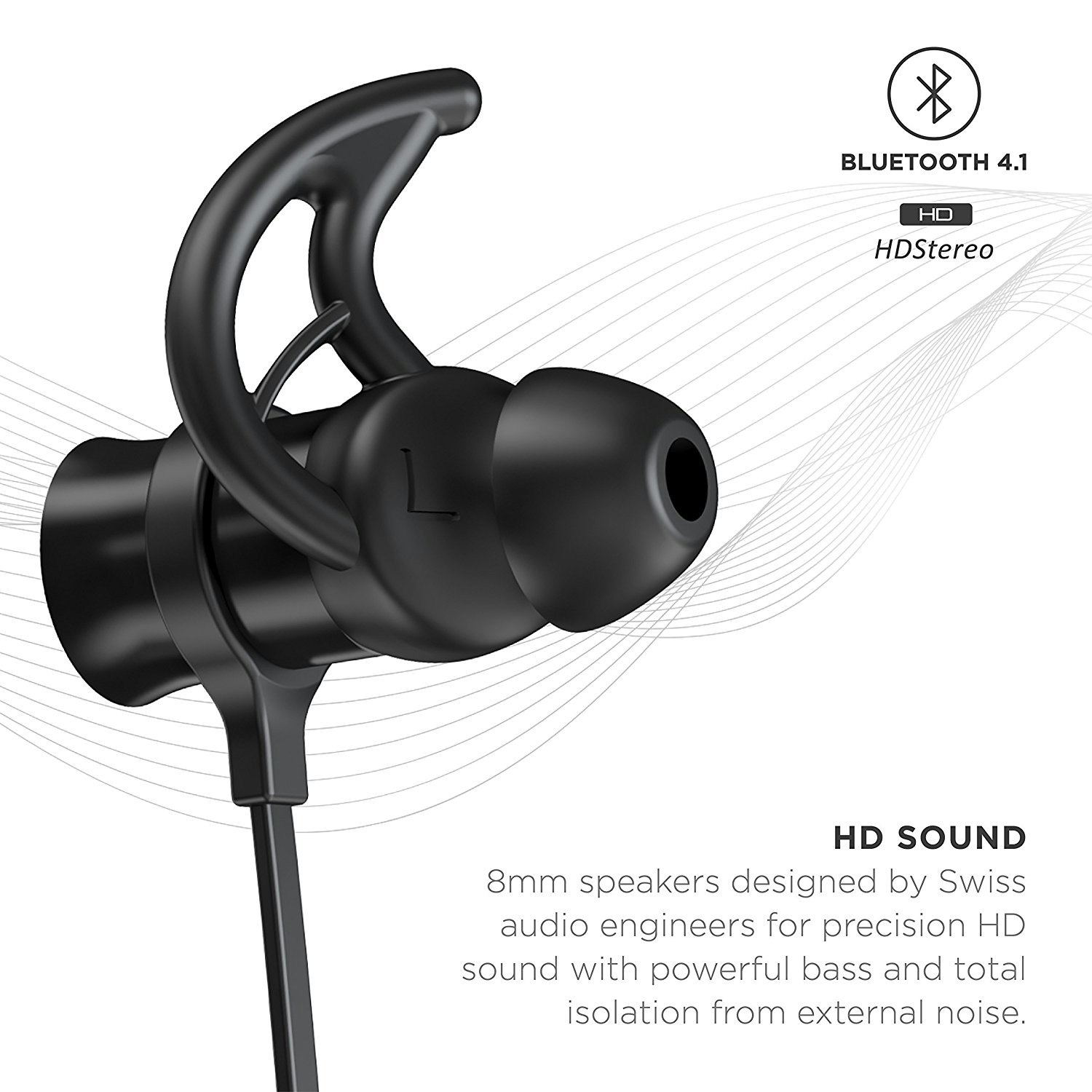Phaiser BHS-730 Bluetooth Headphones Headset Sport Earphones with Mic