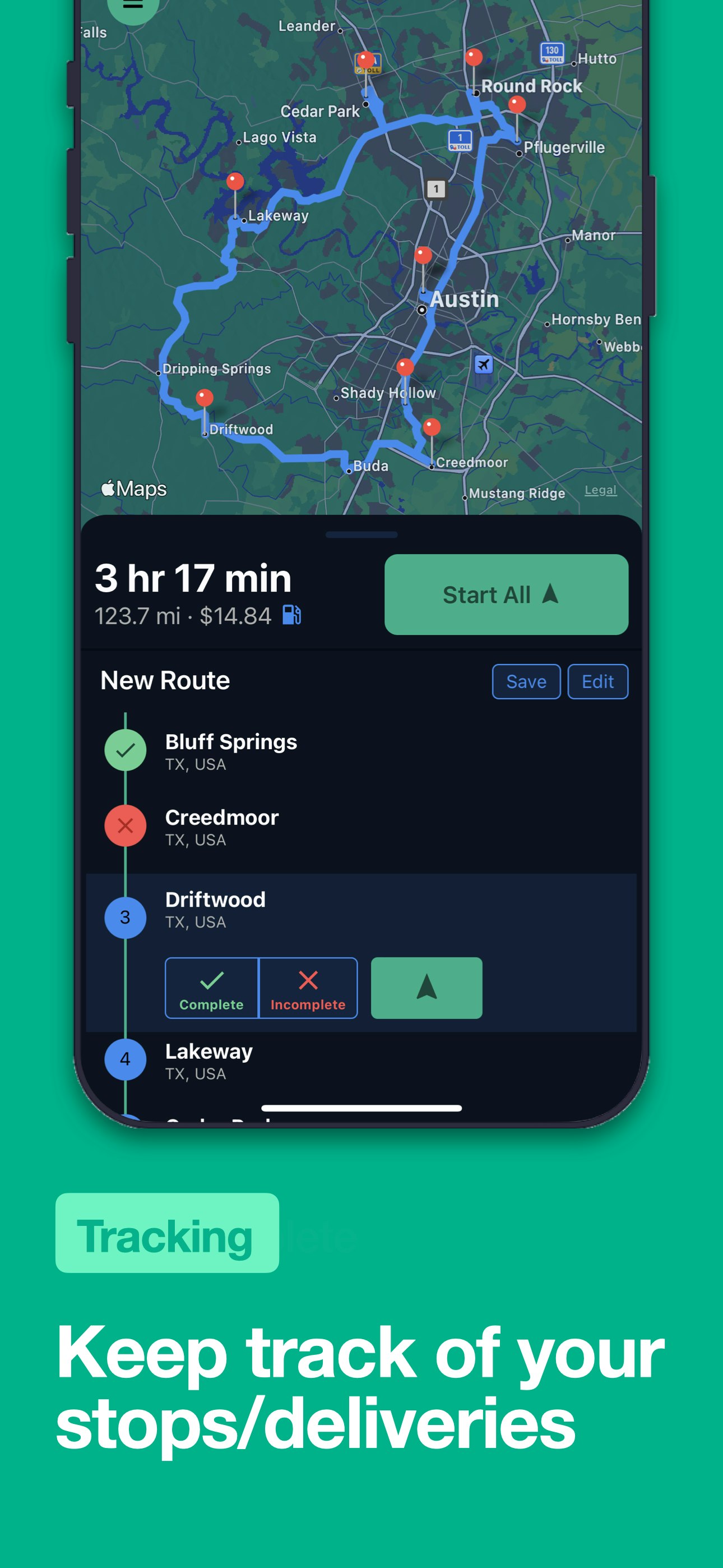 รัทอร์ - เส้นทางการหยุดแบบหลายจุดที่เร็วขึ้นสำหรับผู้ใช้ Google/Apple Maps media 6