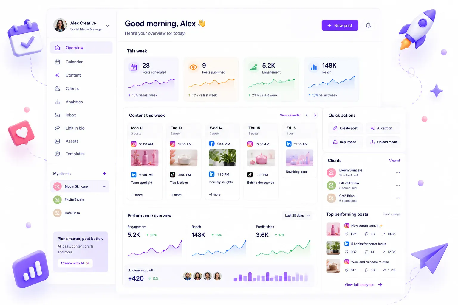 Mydrop AI - Social Media OS for Agencies gallery image