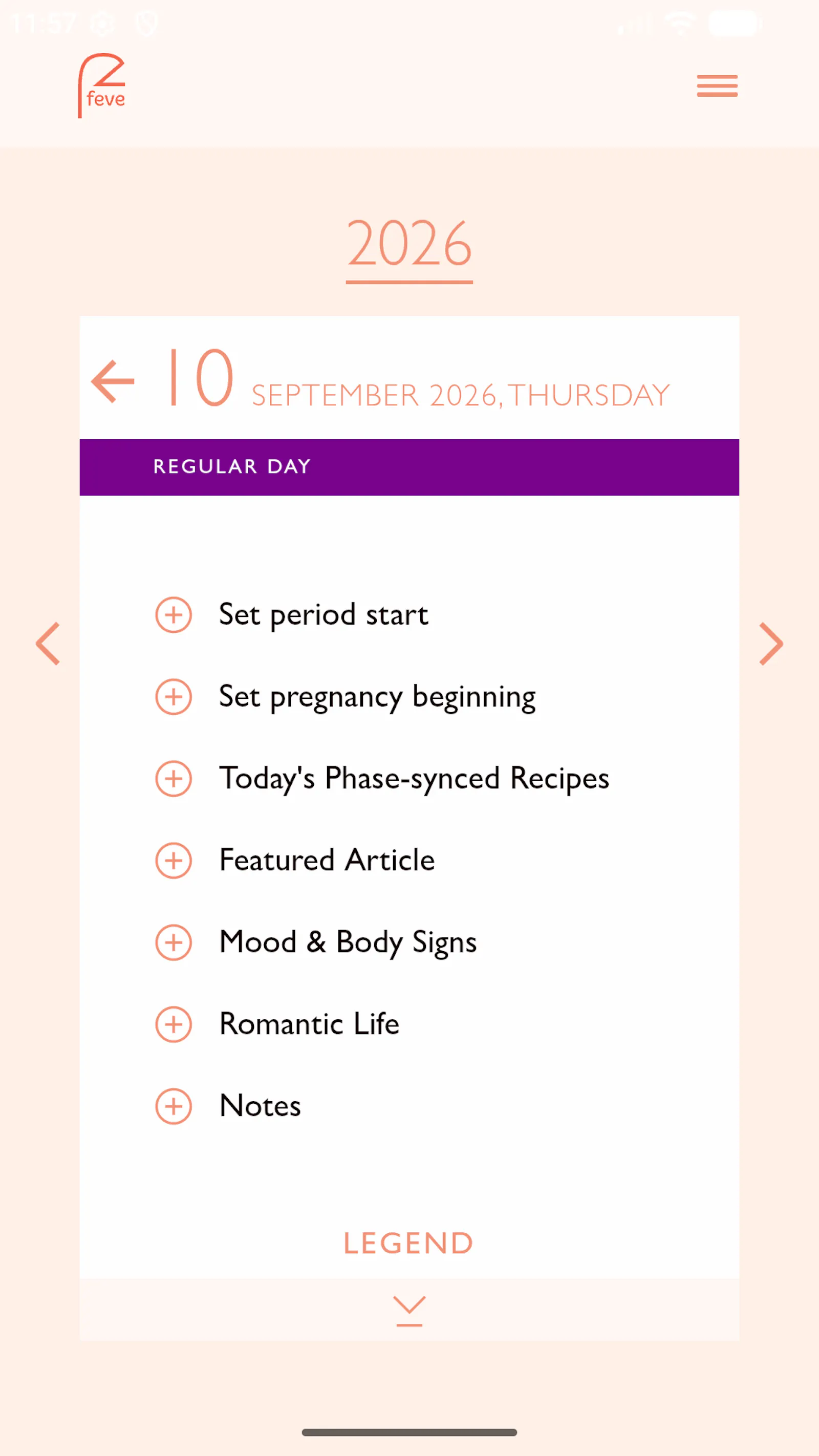 Feve: Ovulation Tracker & Diet screenshot 4