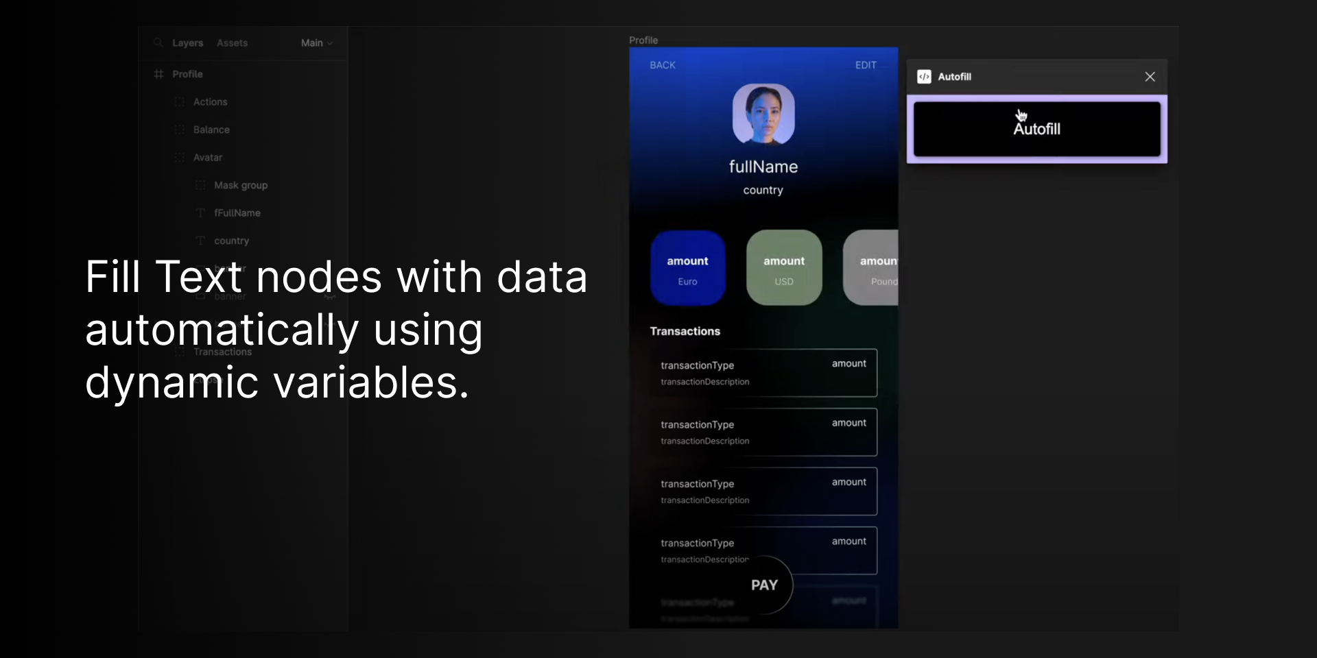 Média Plugin Autoculus pour Figma - Données avec des variables dynamiques. 2