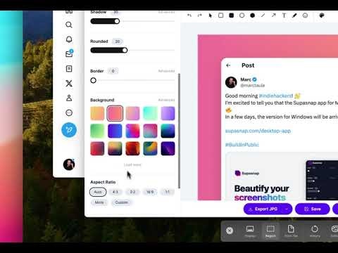 startuptile Supasnap Desktop App-Beautify your screenshots with our MacOS and Windows app