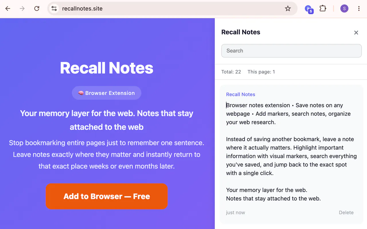 Recall Notes gallery image