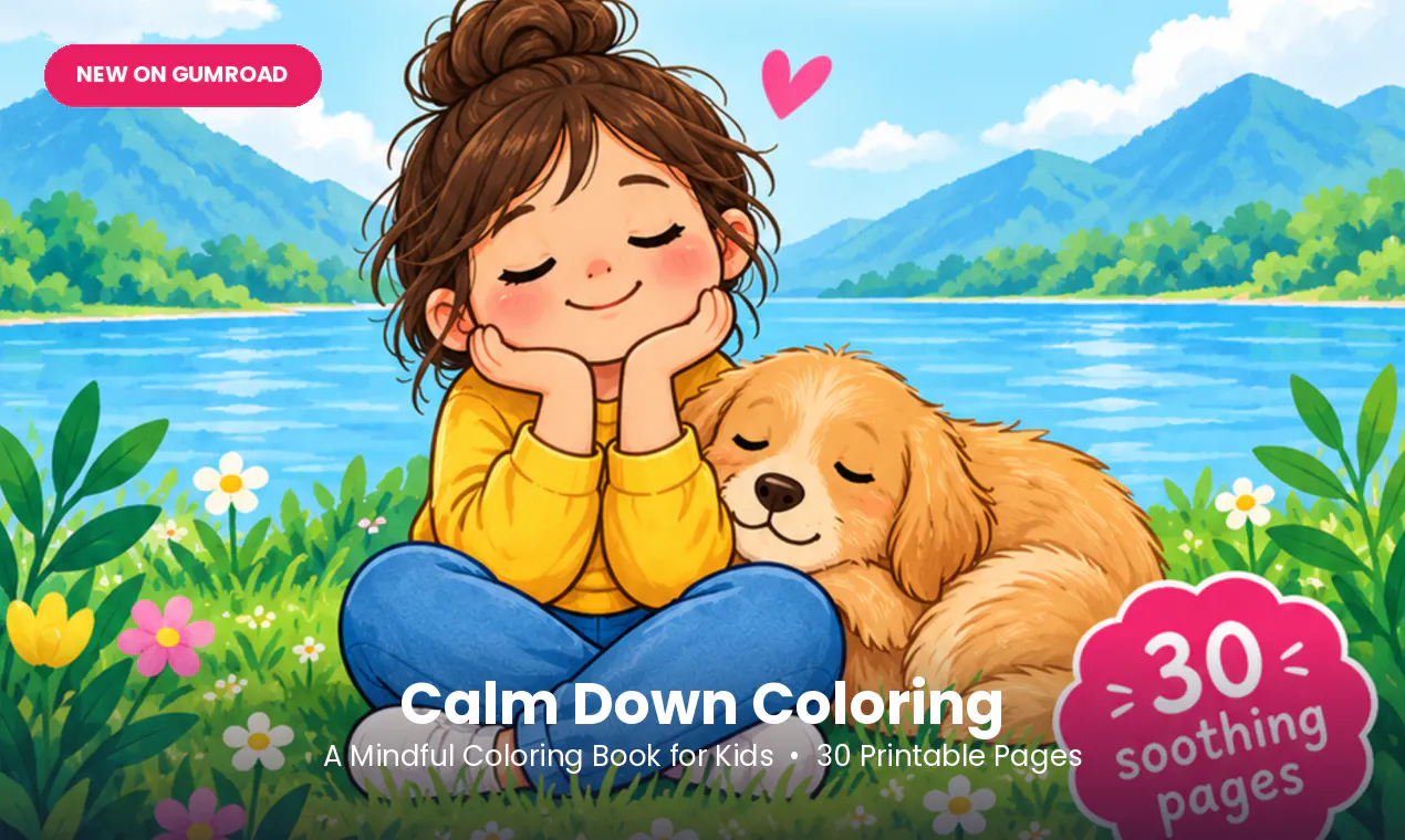 Calm Down Coloring gallery image