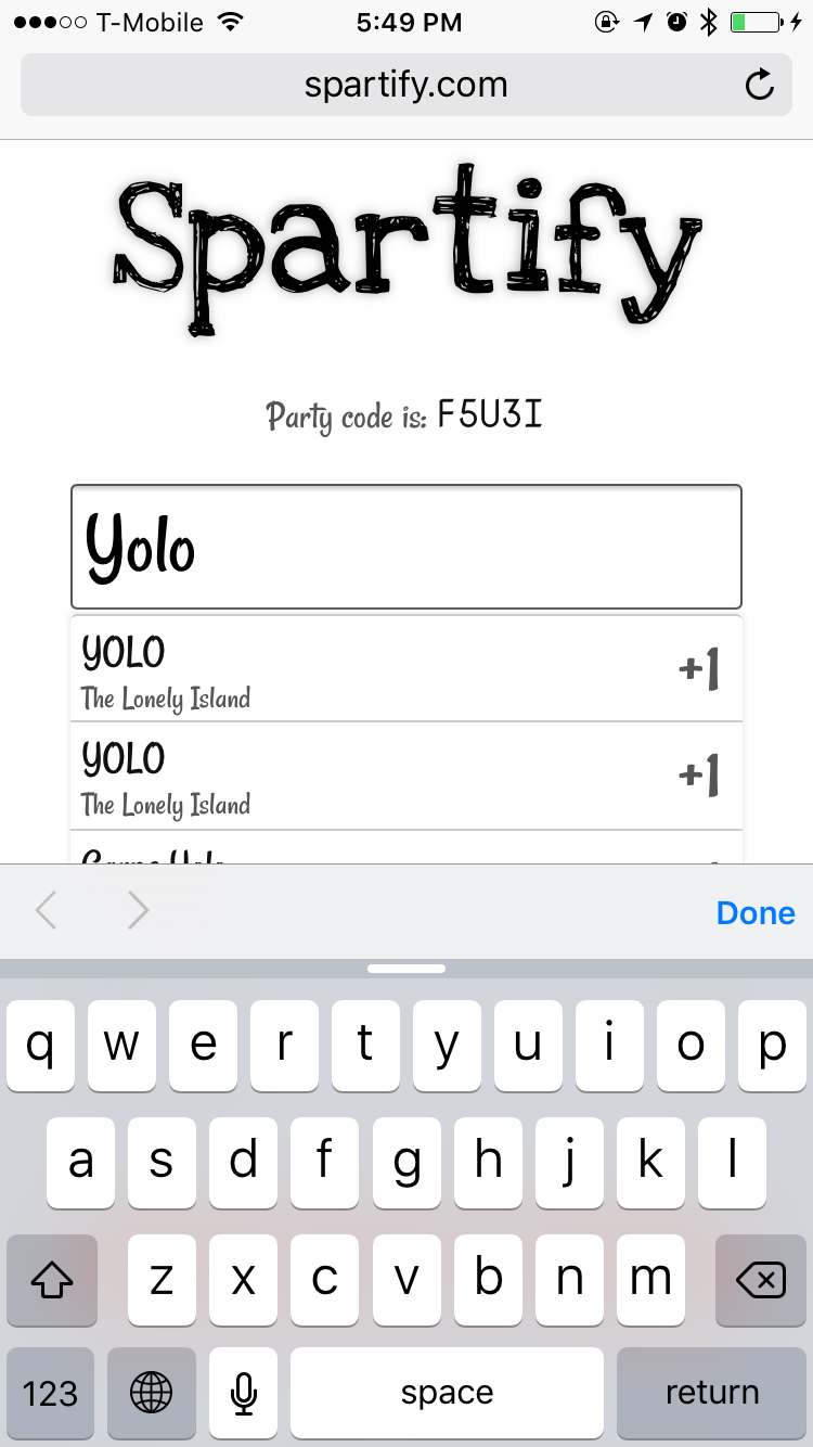 Spartify gallery image