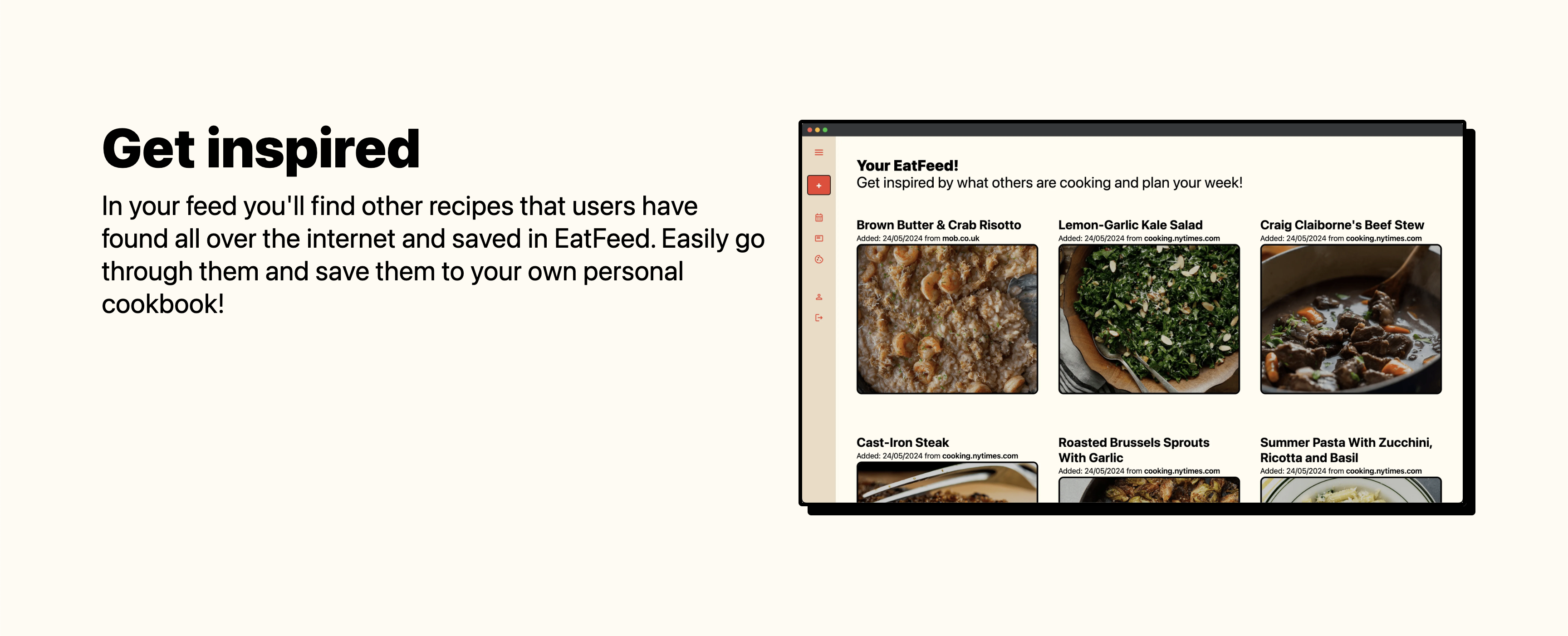 Eatfeed - Dağınık olmadan çevrimiçi tarifleri kaydedin, planlayın ve keşfedin medya 2