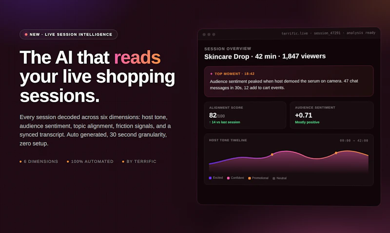 Live Session Intelligence by Terrific screenshot 1