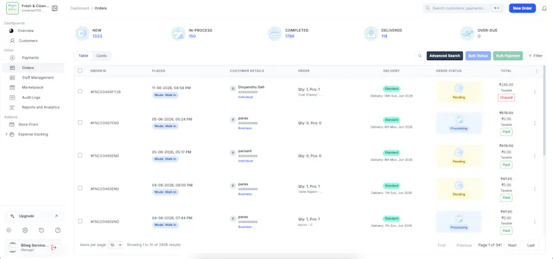 Ezer Laundry - Modern Laundry POS System screenshot 2