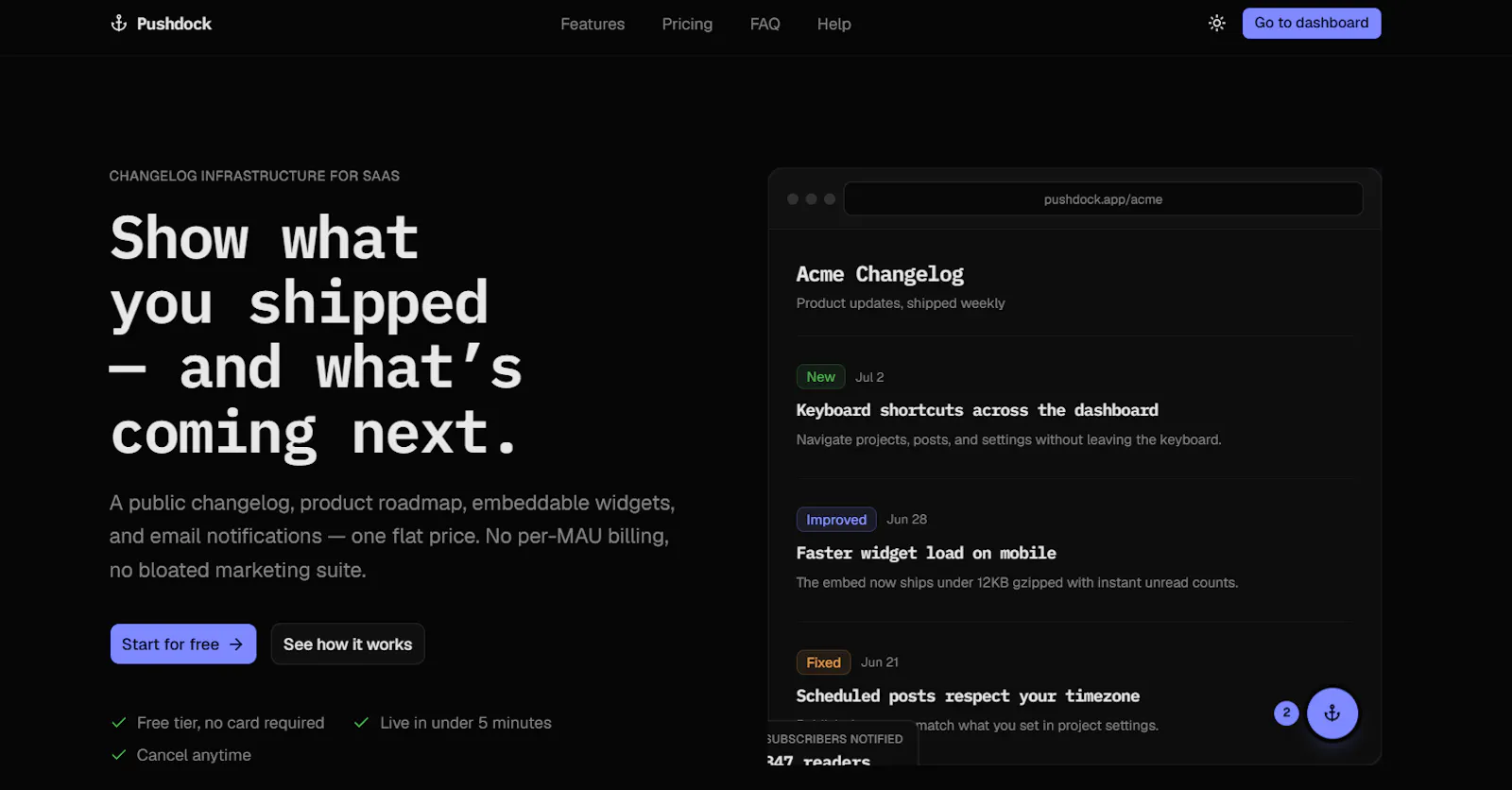 Pushdock screenshot 1