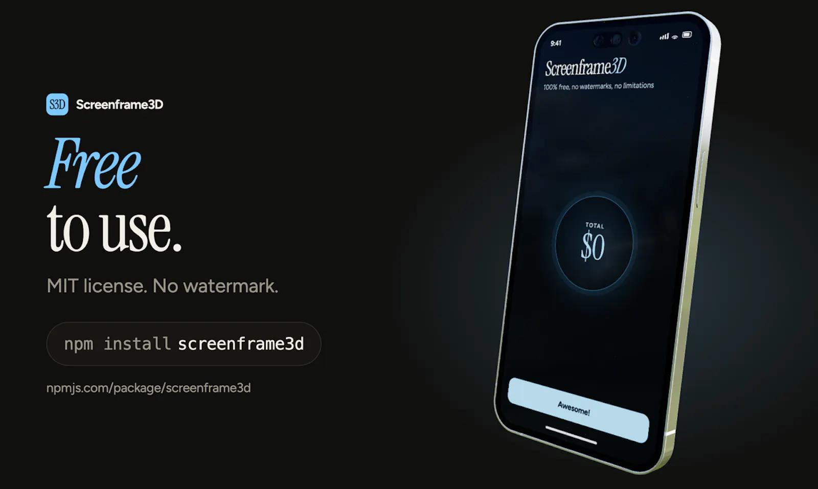 Screenframe3D - The free mockup library screenshot 6
