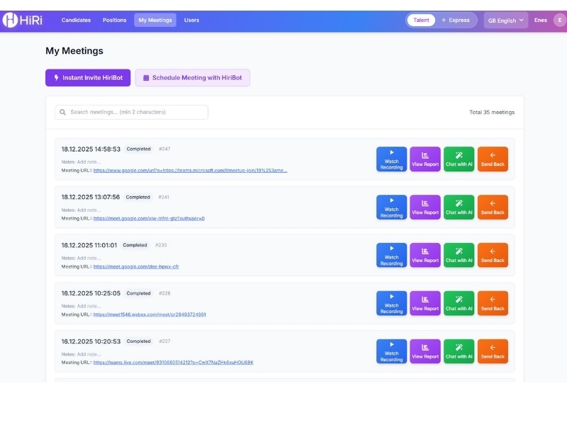 HiRi.ai - Screenshot 3 showing product features and functionality