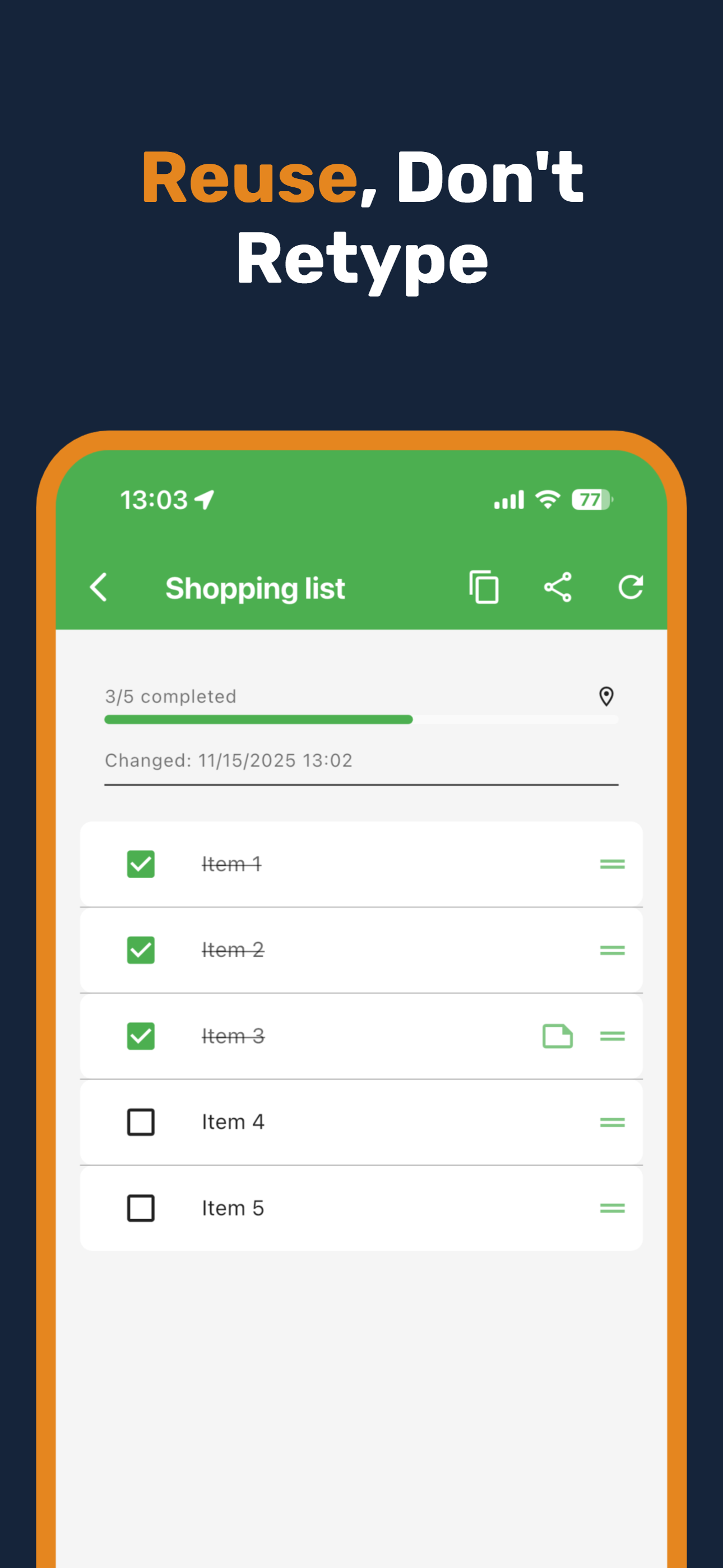 Checklist app for recurring routines gallery image