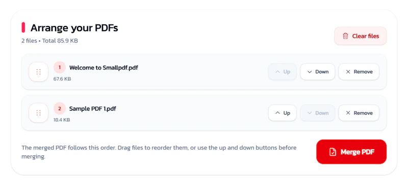 Merge PDF Files Online screenshot 3
