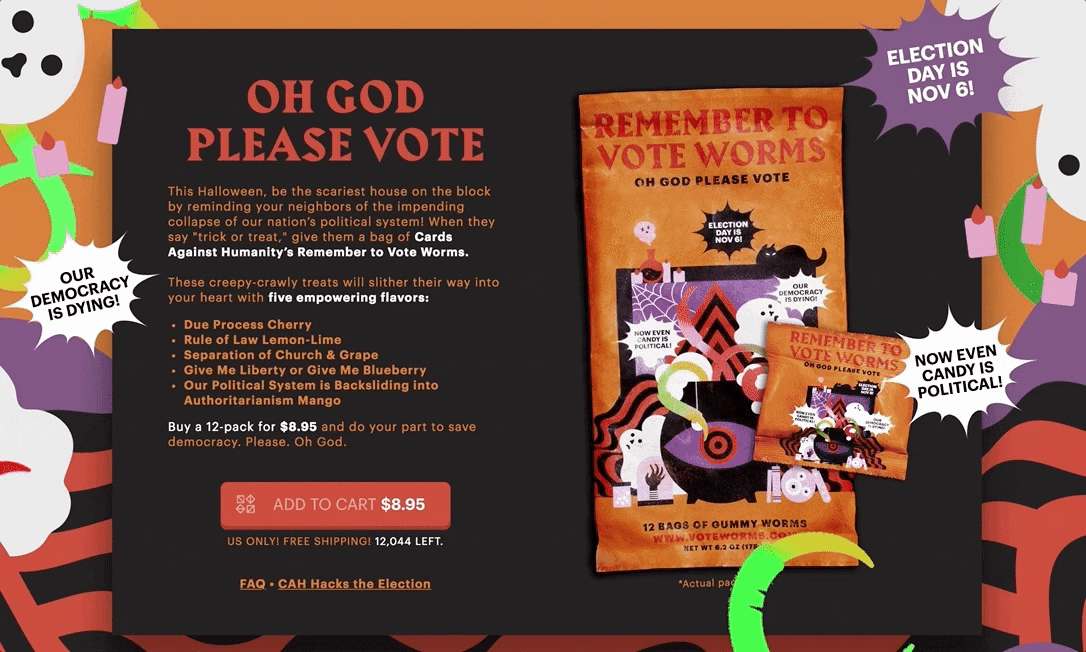 Vote Worms by Cards Against Humanity media 2