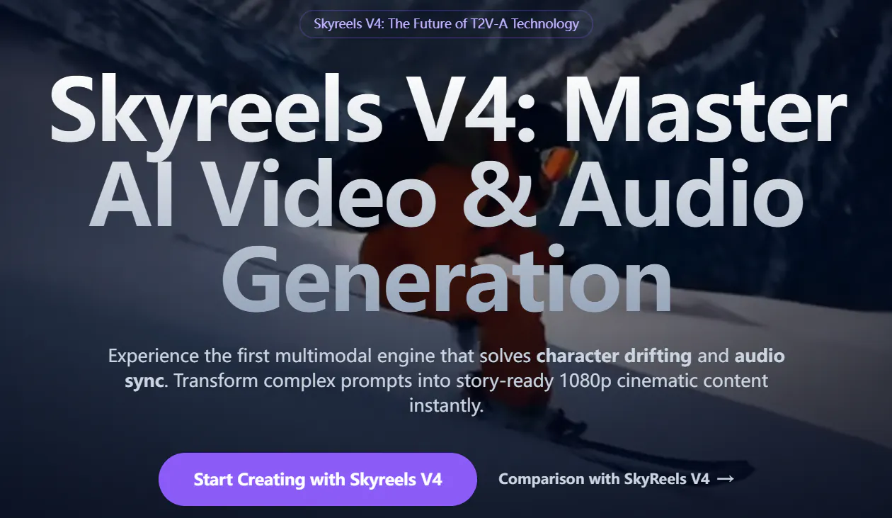 Skyreels v4 제품 배너