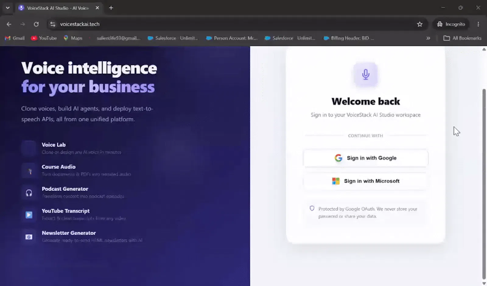 VoiceStack AI Studio screenshot 1 (video preview)