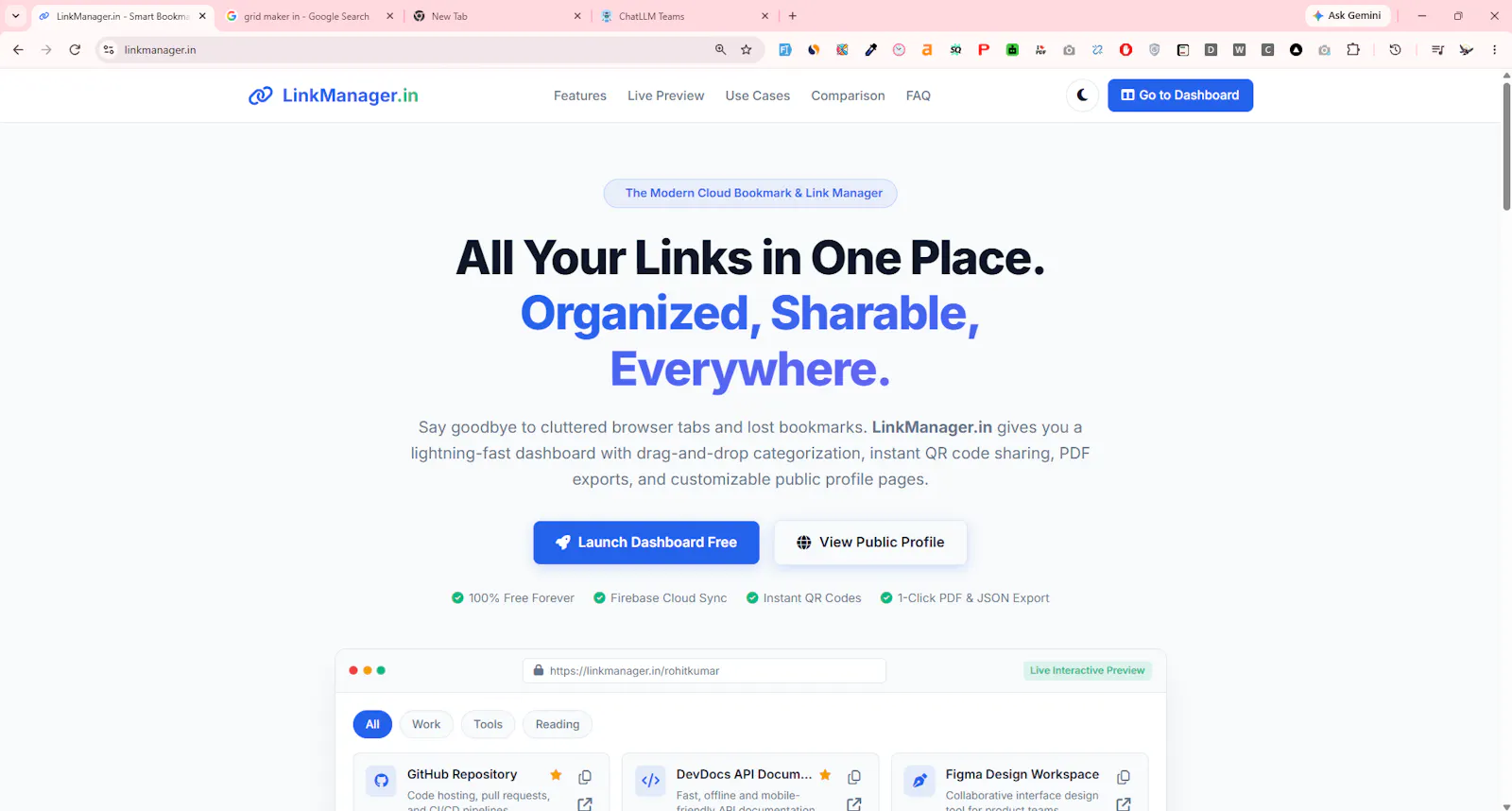 LinkManager.in screenshot 1