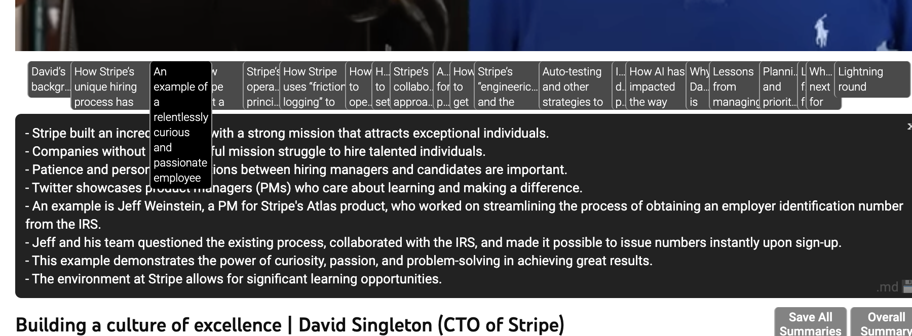 Youtube Chapter Summary Chrome Extension gallery image
