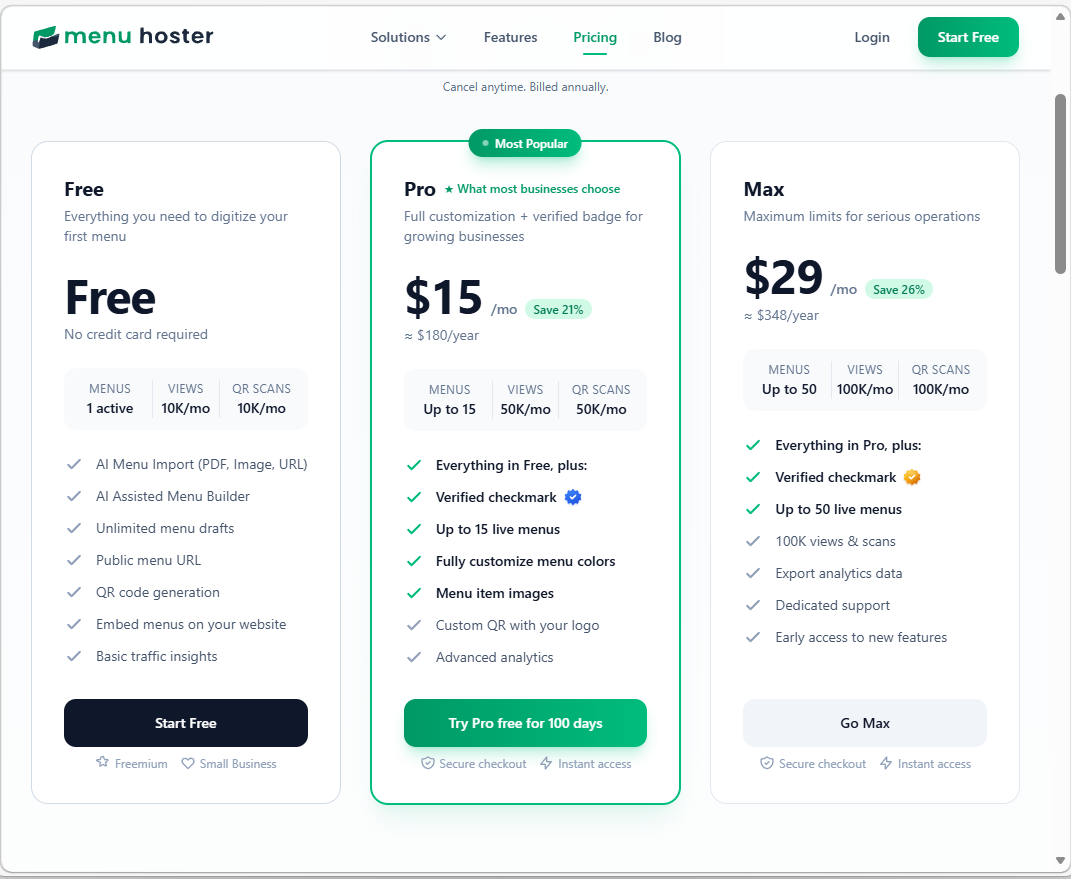 MenuHoster gallery image