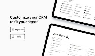 쉽고 편리한 노션 추적기를 통해 리드와 고객을 손쉽게 관리할 수 있습니다.