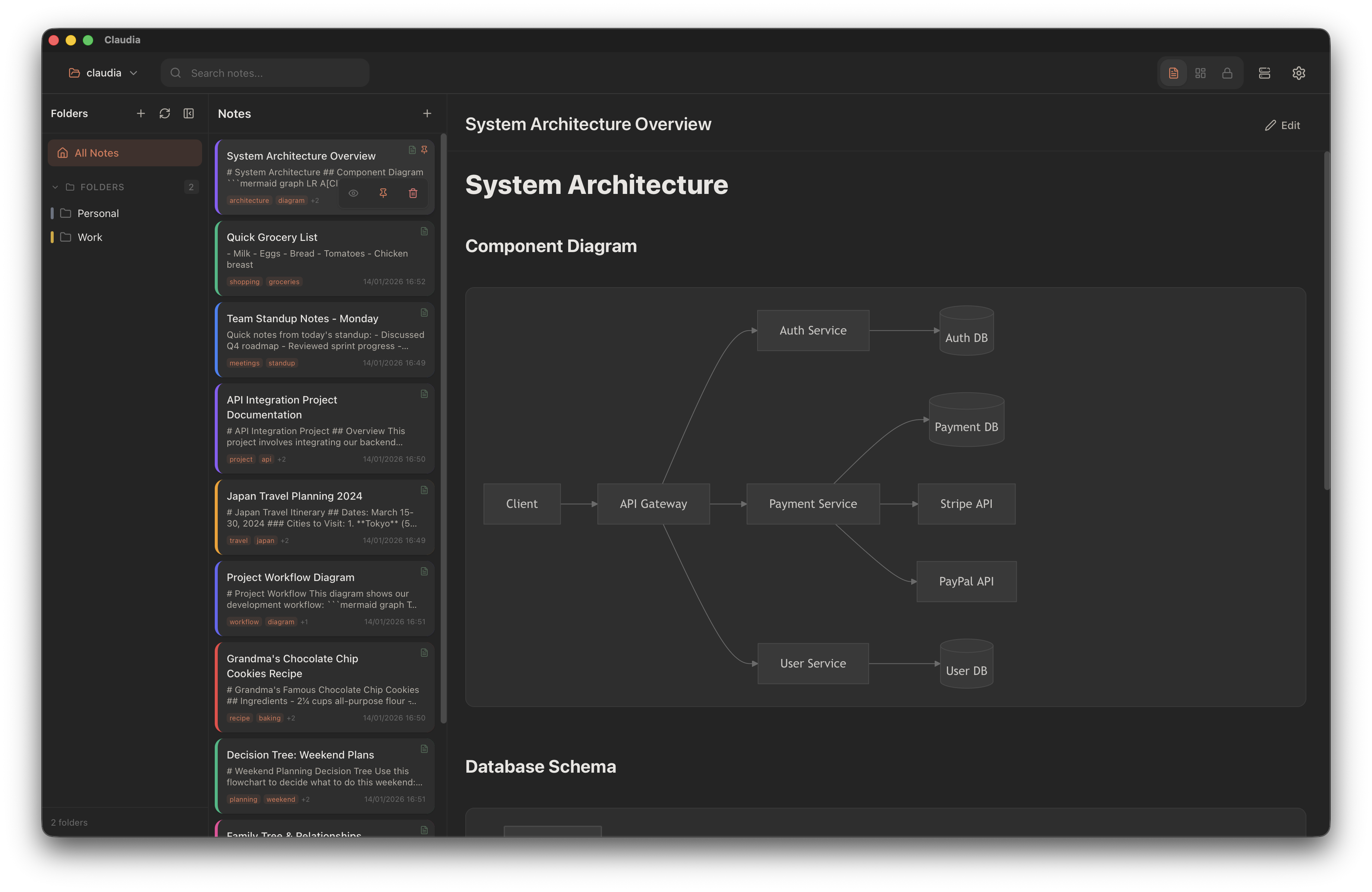 Claudia - Screenshot 2 showing product features and functionality