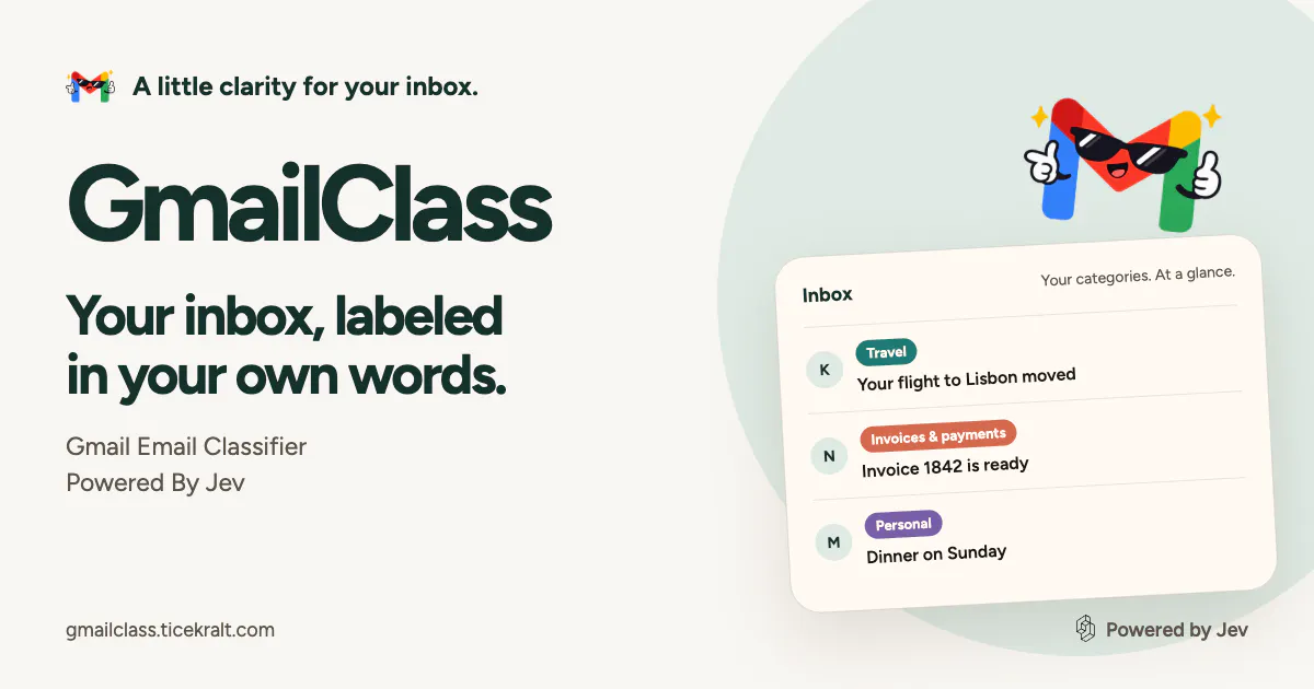 GmailClass - Gmail Email Classifier gallery image
