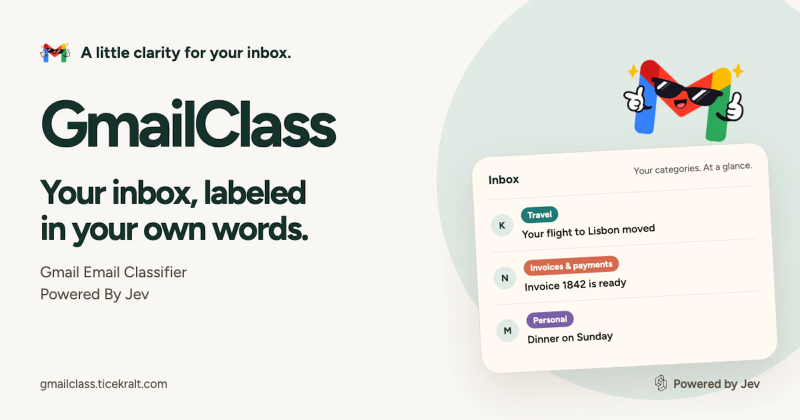 GmailClass - Gmail Email Classifier screenshot 1