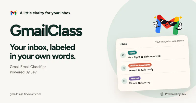 GmailClass - Gmail Email Classifier screenshot 1