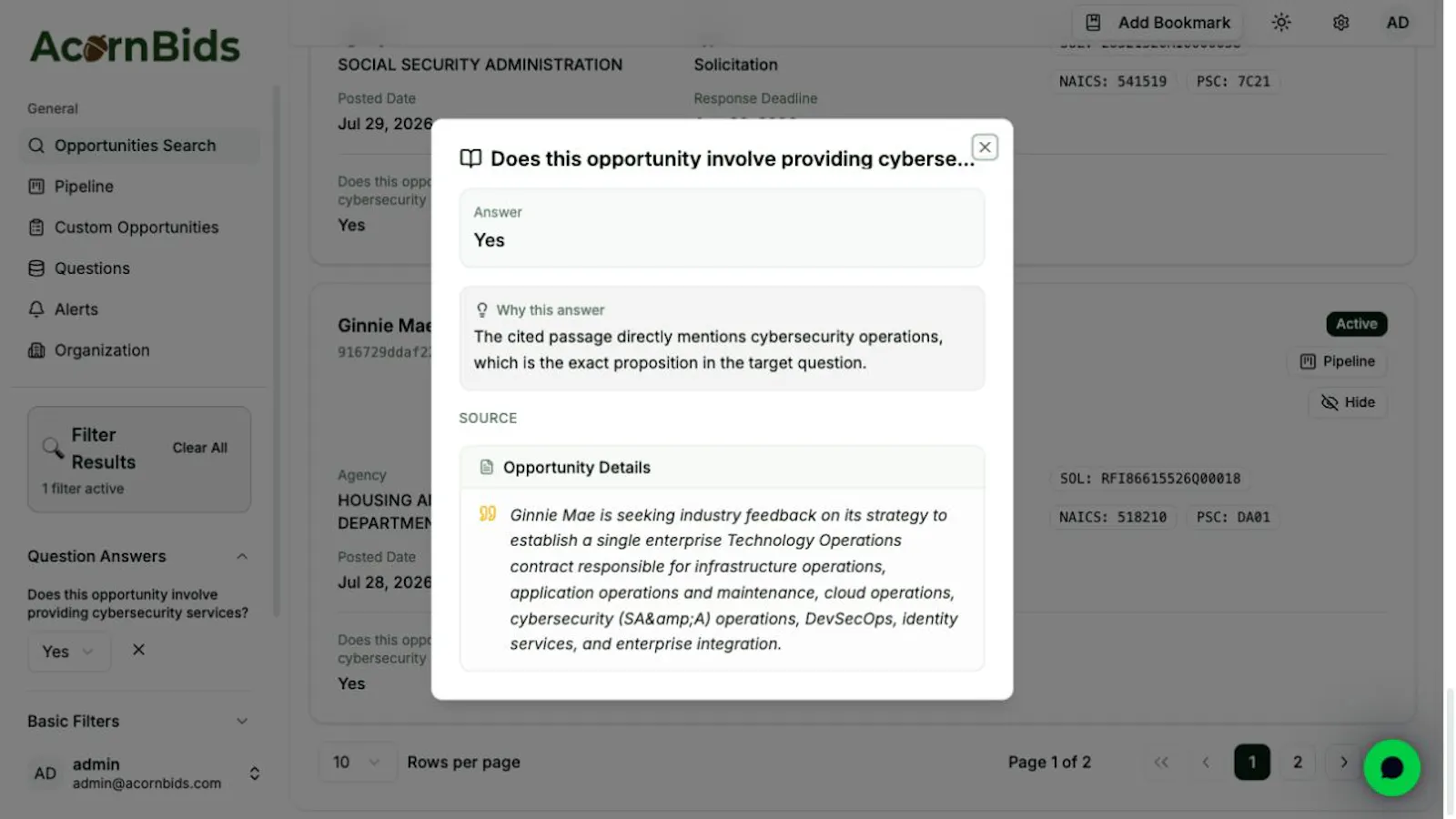 AcornBids screenshot 1
