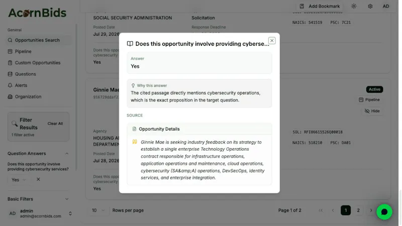 AcornBids screenshot 1