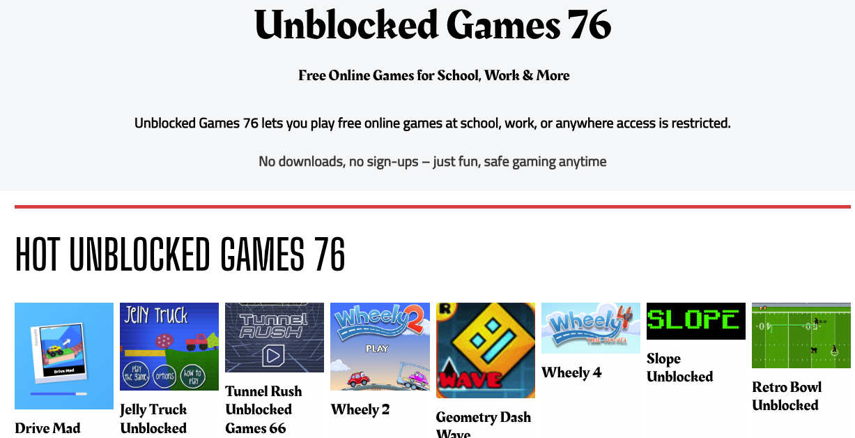 Unblocked Games 76 gallery image
