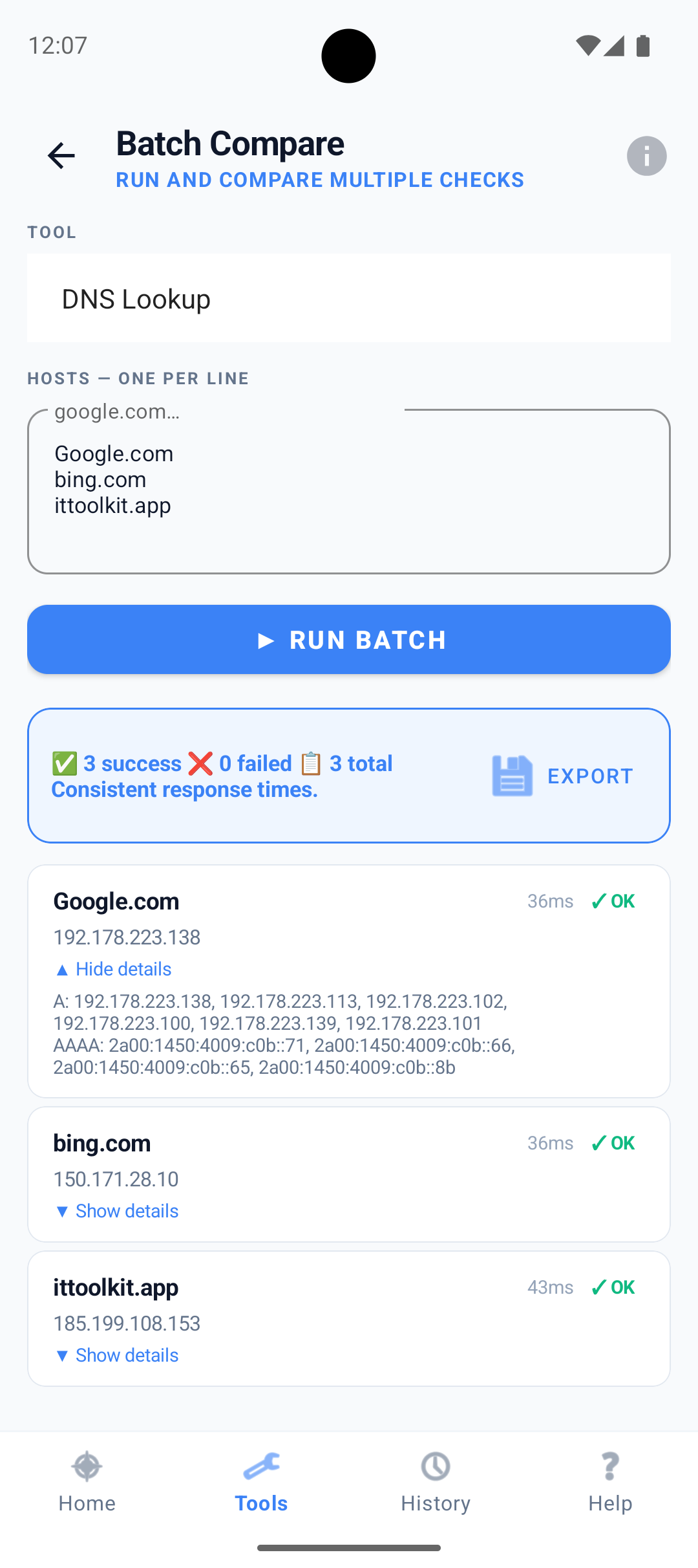 ITToolkit – DNS & Network Tools gallery image