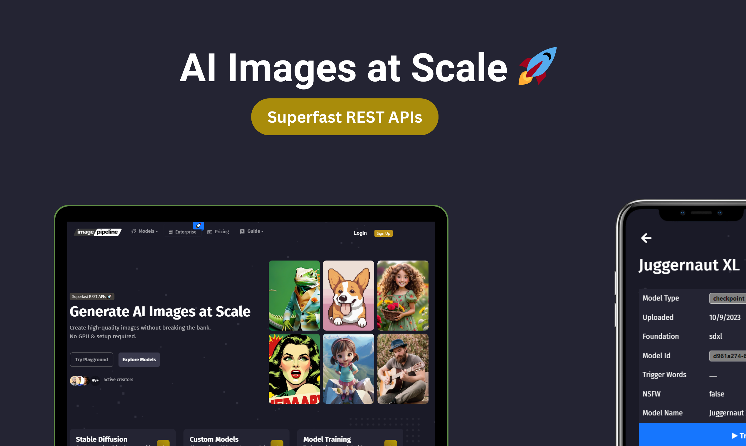 startuptile Image Pipeline-Generate AI Images at Scale