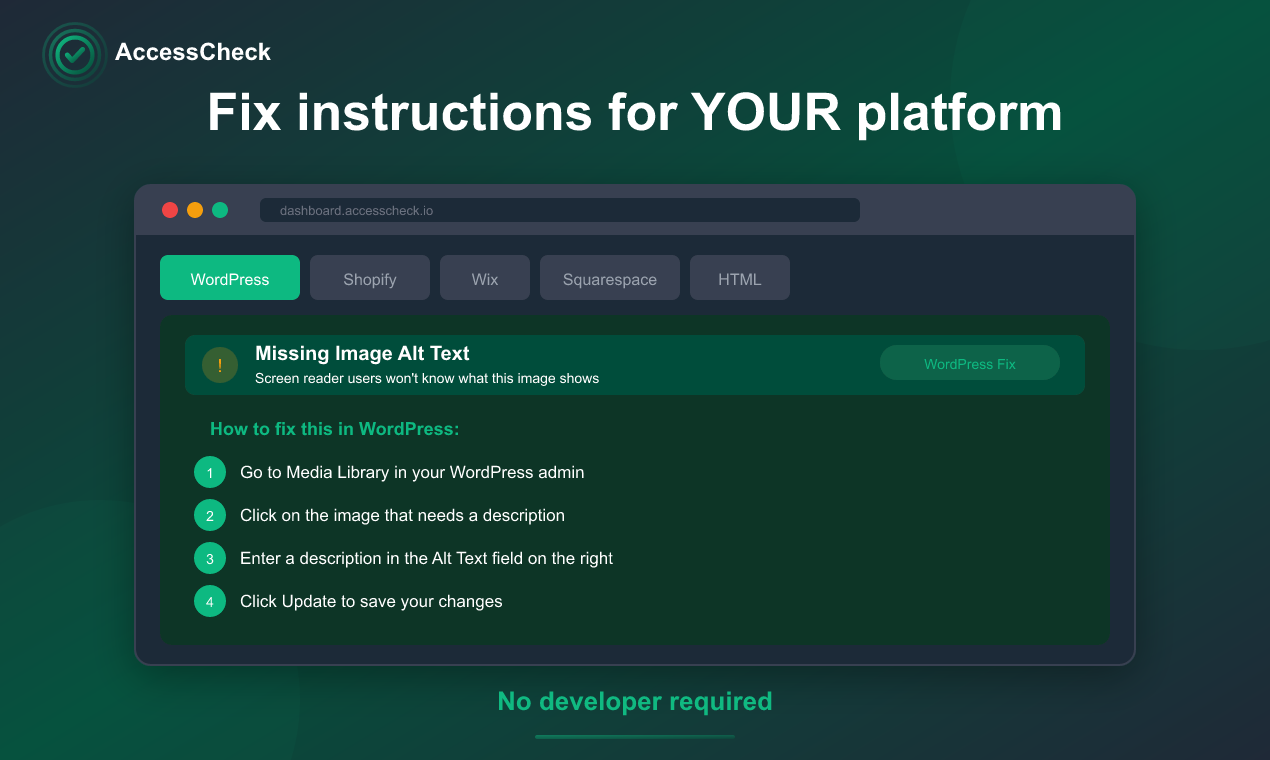 AccessCheck - Screenshot 3 showing product features and functionality