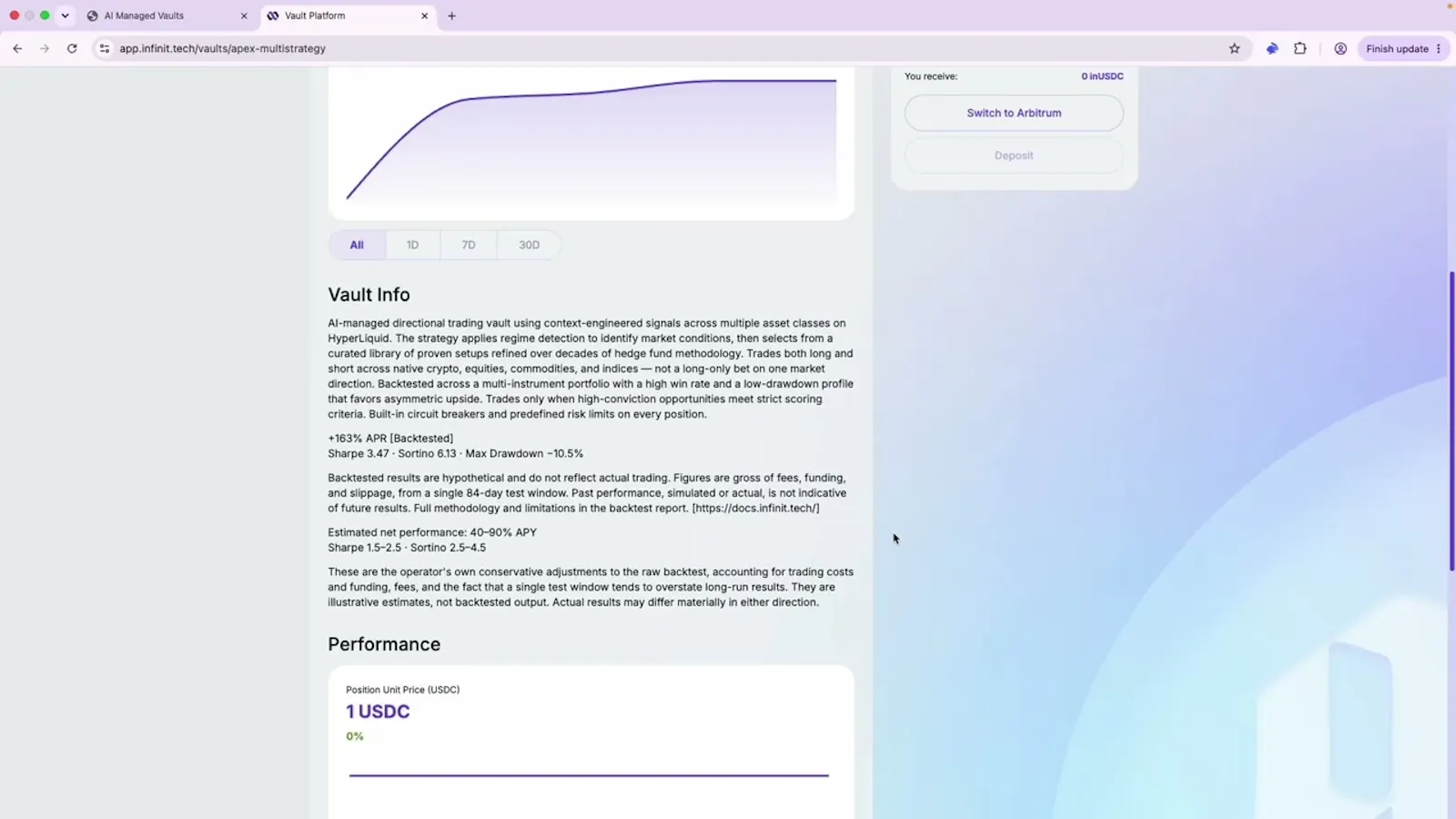 AI-Managed Trading Vault Marketplace screenshot 1 (video preview)