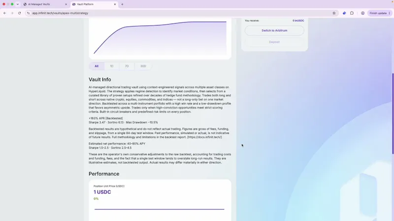 AI-Managed Trading Vault Marketplace screenshot 1 (video preview)