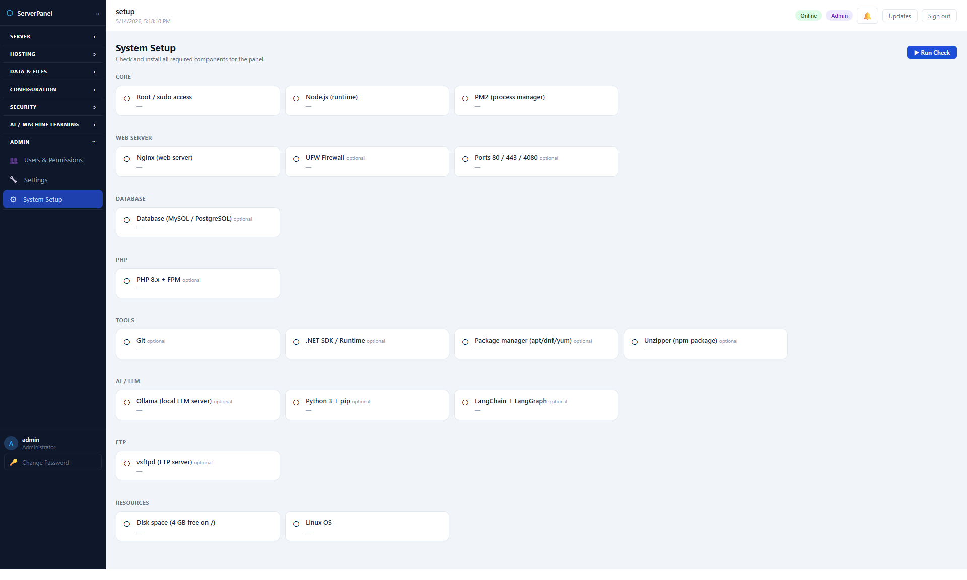Nettpanel — Linux Server Management gallery image